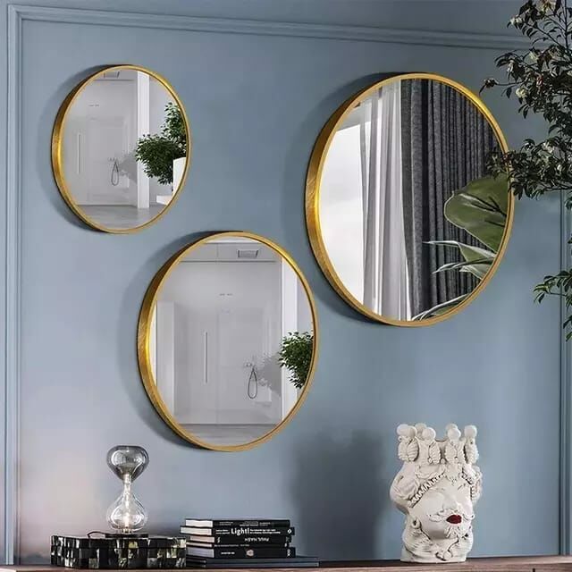 Yuvarlak Ayna Modeli Gri